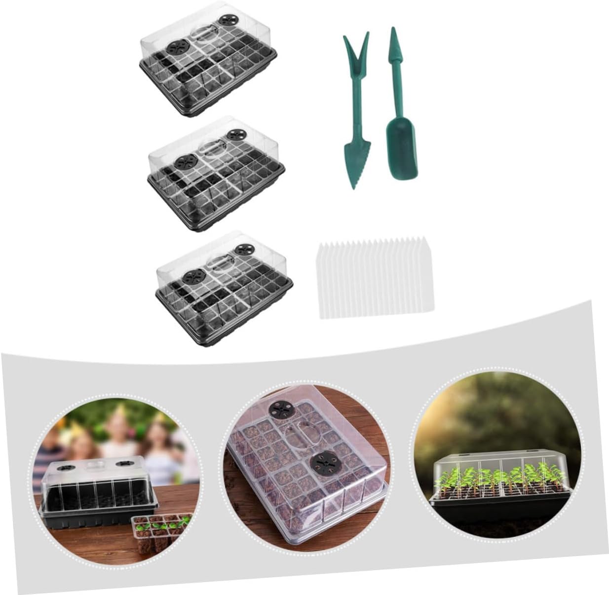 1set Plant Germination Trays Cell Nursery Growing Trays Sowing Tools for Optimal Growth Warm Environments for Vegetables Flowers and