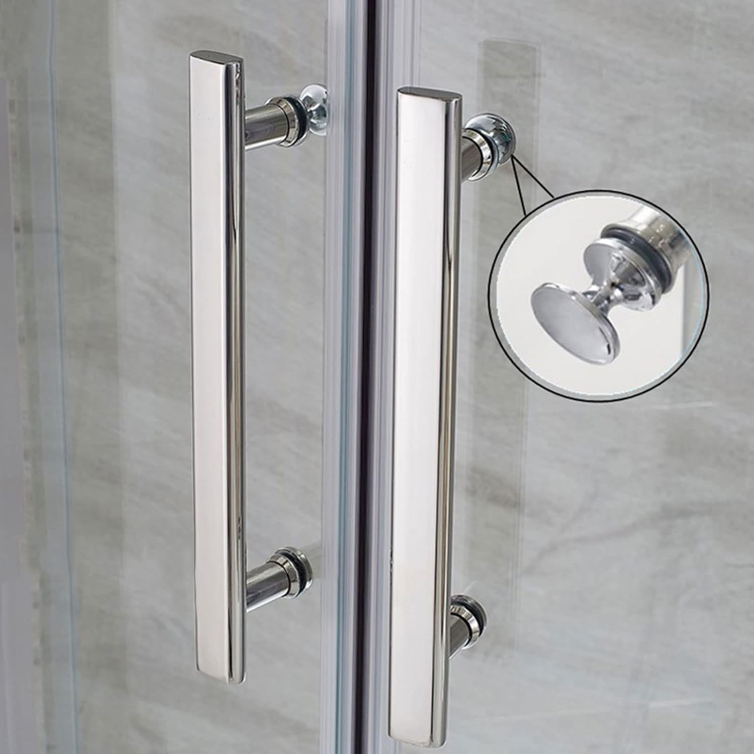 Stainless Steel Modern Contemporary Entry Door Handle Towel Bar Ladder Pull Shower Glass Sliding Barn Door Entrance Interior Exterior Door Pull Push Door Knobs (Size : 540mm/440mm)
