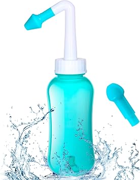Neti Pot Sinus Rinse Kit Nose Wash Cleaner Pressure Rinse Nasal Irrigation for Adult & Kid BPA Free Sinus Rinse Bottle 300ML