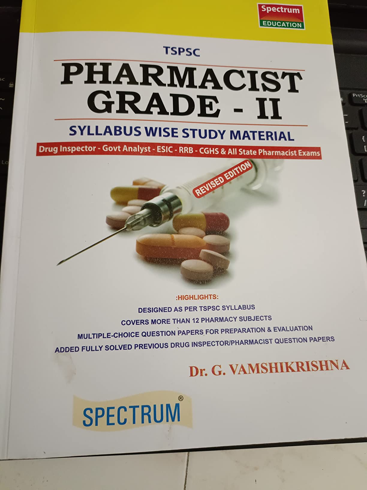 Buy TSPSC Pharmacist Grade II Syllabus Wise Study Material With ...