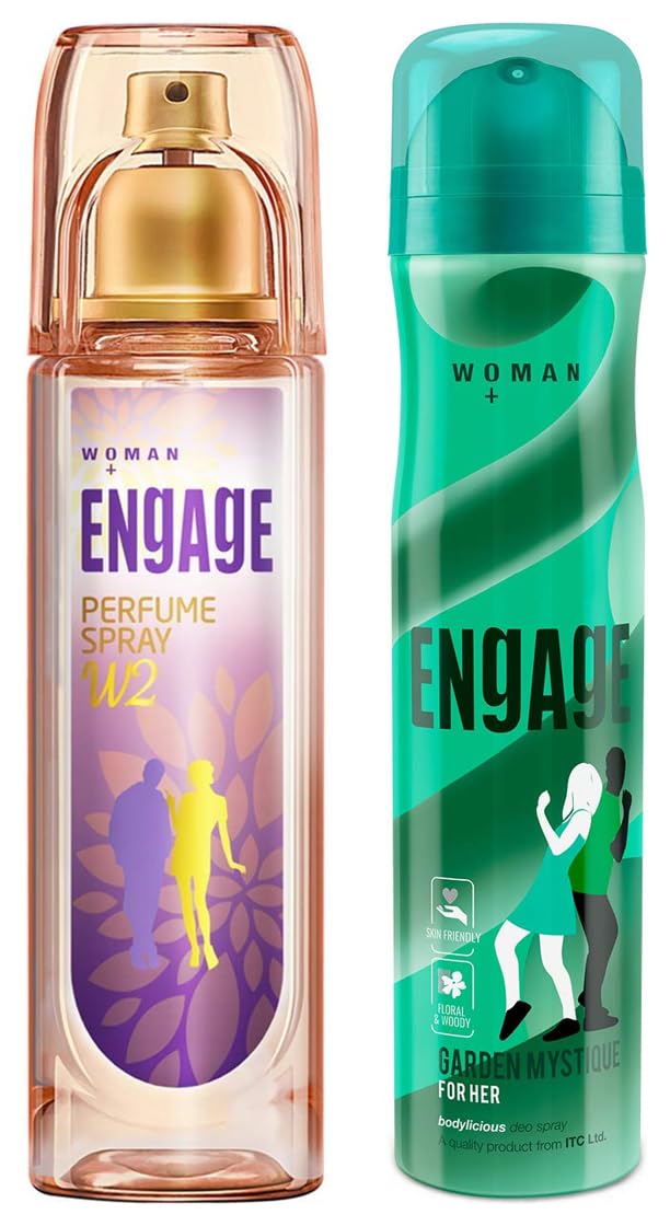 Engage W2 Perfume Spray For Women, Floral and Fruity, Skin Friendly, 120ml & Engage Garden Mystique Deodorant for Women, Spicy and Woody, Skin Friendly, 150ml-picture-22