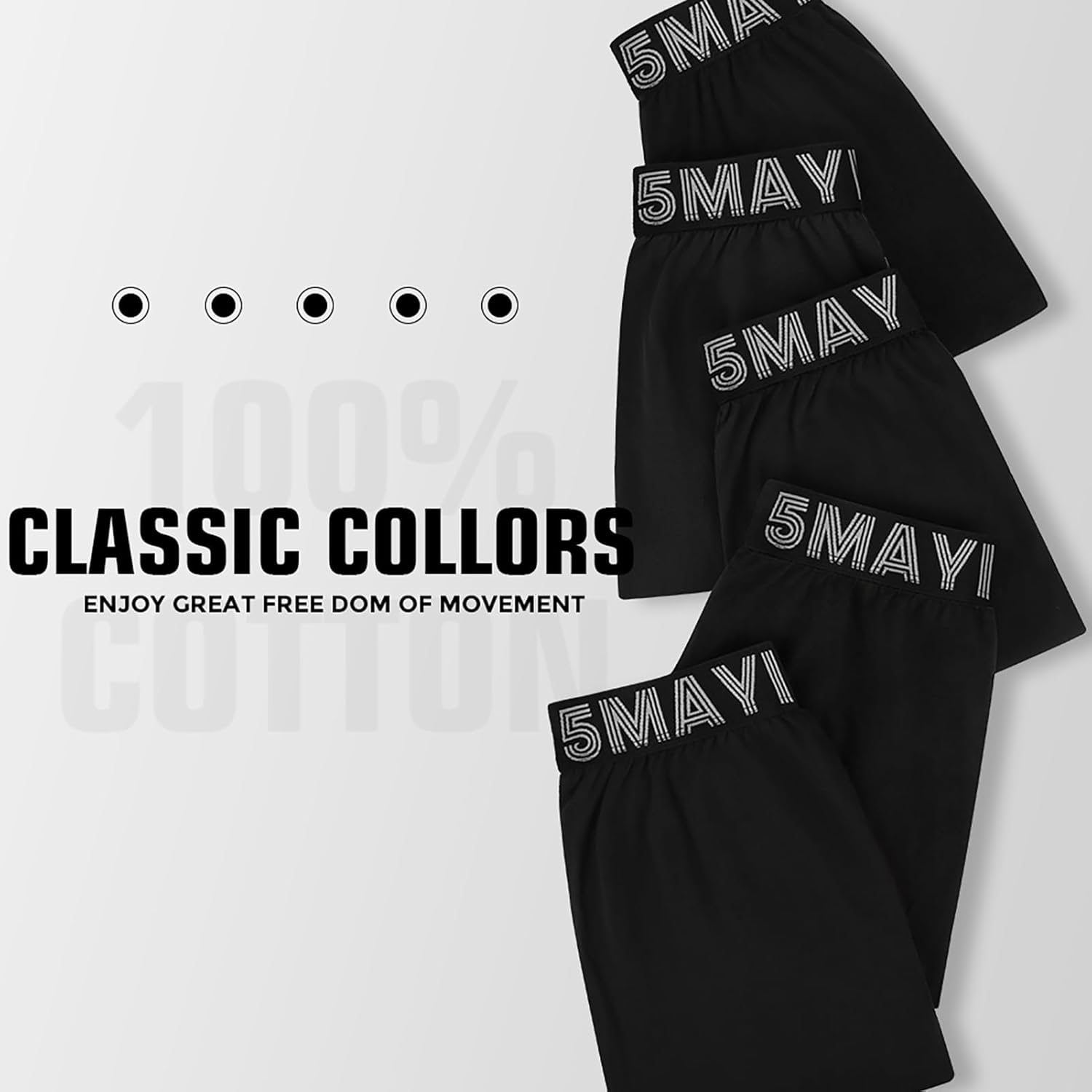 5Mayi Mens Boxers for Men Cotton Men's Underwear Boxer Shorts for Men Pack - Image 5