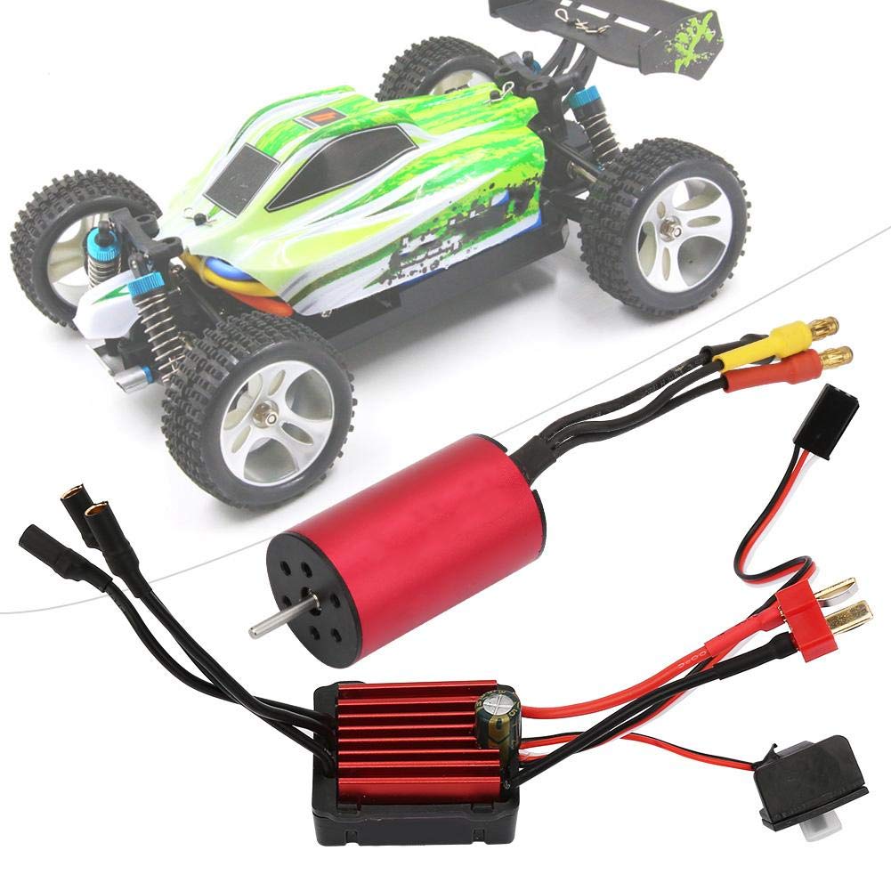 RC Car Motor ESC Set, RC Model Car Wodoodporny silnik 4000KV i bezszczotkowy zestaw akcesoriów ESC
