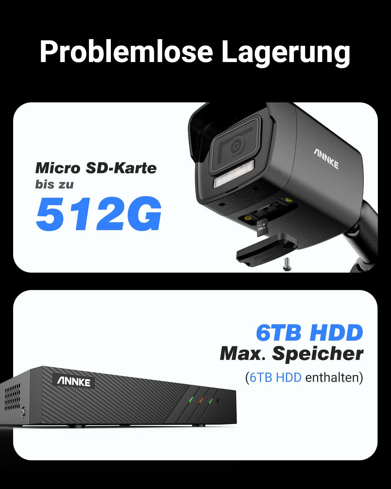 ANNKE 3K/5 MP kamera do monitoringu zewnętrzna, 6 x 3K PoE IP kamera outdoorowa z inteligentnym rozpoznawaniem osób i rozpoznawaniem pojazdu, 8CH 6 TB HDD NVR do monitoringu wideo 24/7, widoczność w