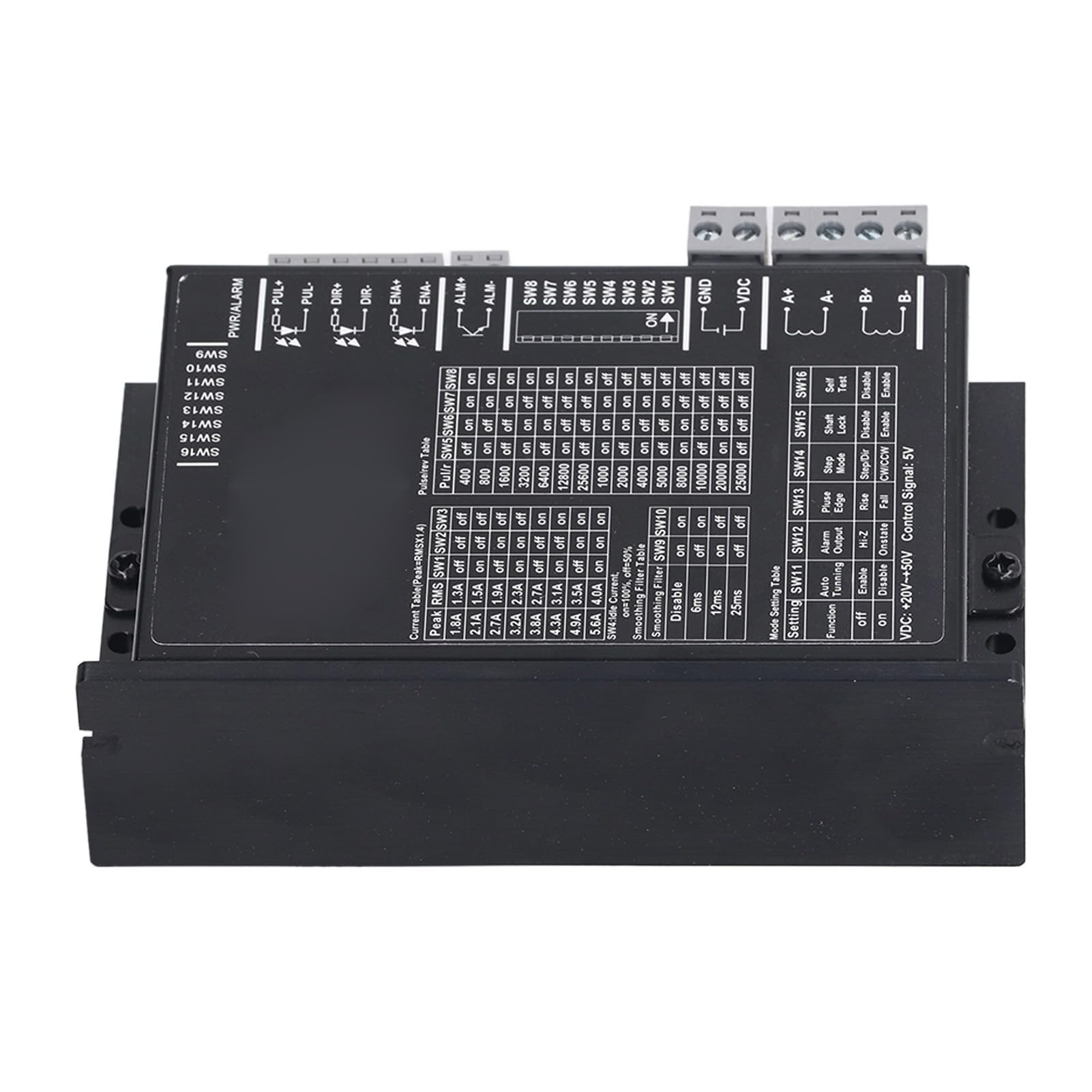 Fafeicy Controlador de Motor Paso a Paso Digital CNC Microstep 20 a 50VDC