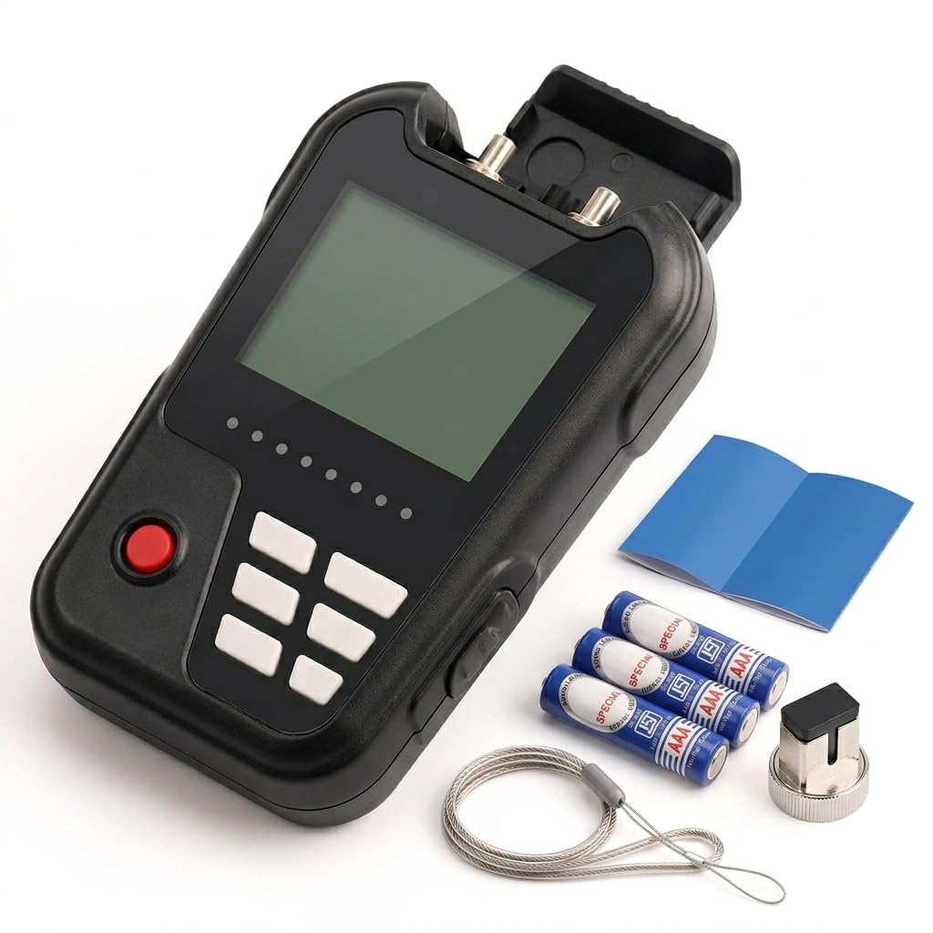Testudo 4 in 1 Optical Power Meter with Laser Light -50~+26dbm Fiber Optic Tester Electric Meter Network Cable Tester Led Light Optical Power Meter Vfl Visual Fault Locator 2mw-image-31