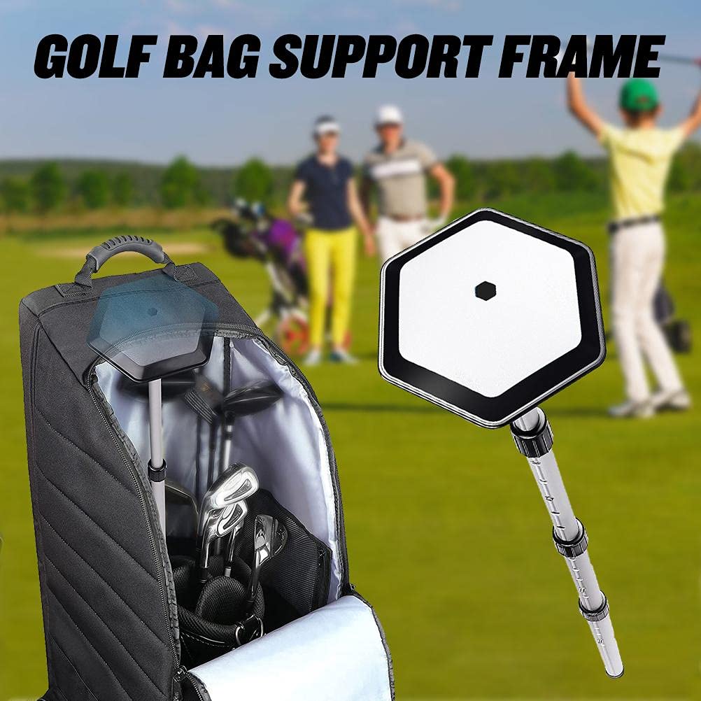 RiToEasysports Varilla de Soporte de Golf, Poste de Soporte de Bolsa de Palo de Viaje de Golf de Aleación de Aluminio de Alta Resistencia Portátil Telescópico