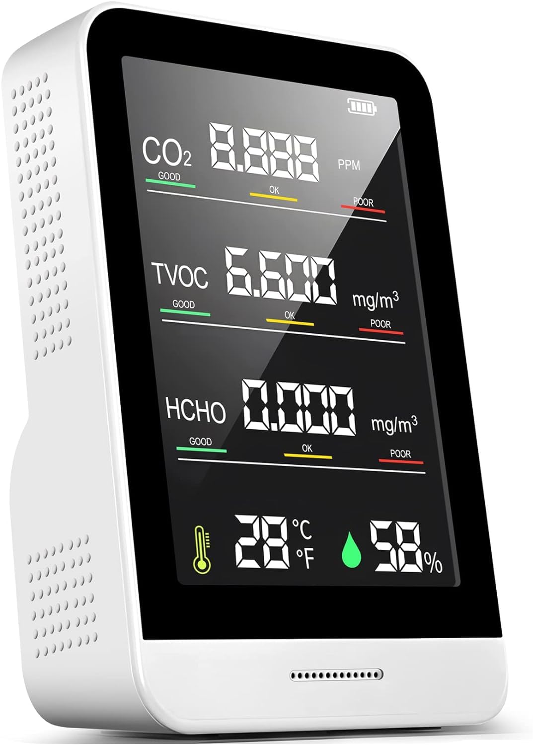 Ketsicart® Professional Air Quality Monitor, Indoor Portable CO2 Meter, Humidity Detector for Home, AK3 Indoor CO2 Meter, Humidity Meter, Air Quality Monitor with Hygrometer, Digital Hygrometer Gauge (B0CYLYJ3SB) Amazon Price History, Amazon Price Tracker