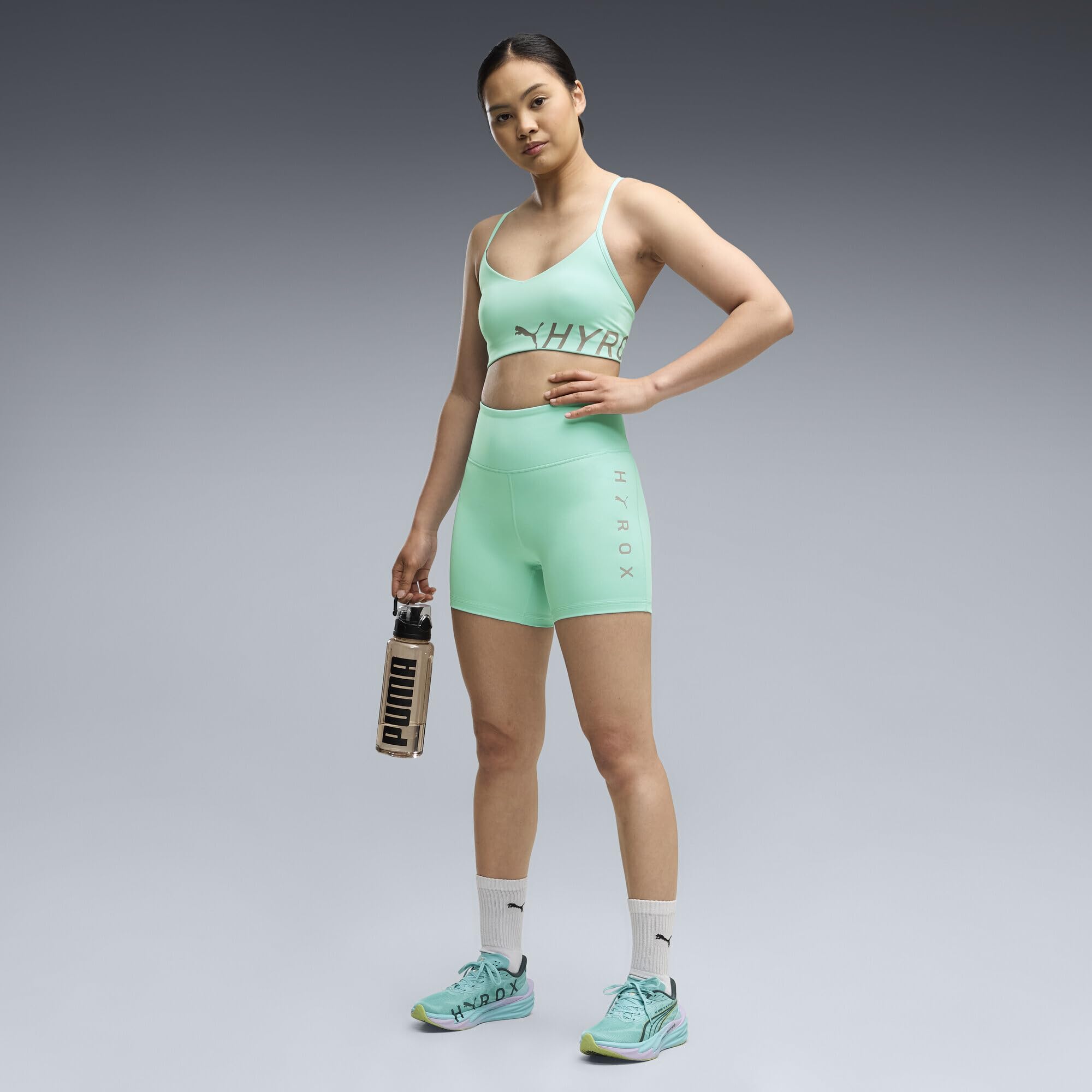 PUMA Damen x HYROX Essentials Radlerhose M, Intense Mint Green