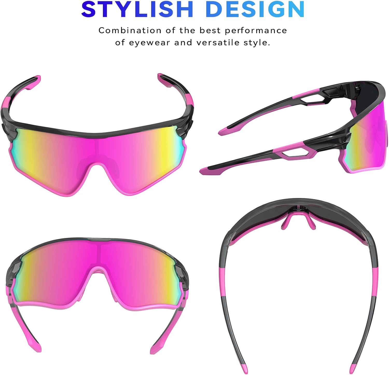 BEACOOL Polarized Sports Sunglasses for Men Women Running Baseball Cycling Driving Fishing Golf Motorcycle UV400 Sun Glasses