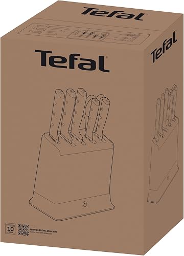 Tefal EverSharp, Set de couteaux 6pièces, Bloc de couteaux avec affuteurs intégrés, 5couteaux, Ciseaux, Tranchant durable, K297S744 - 9