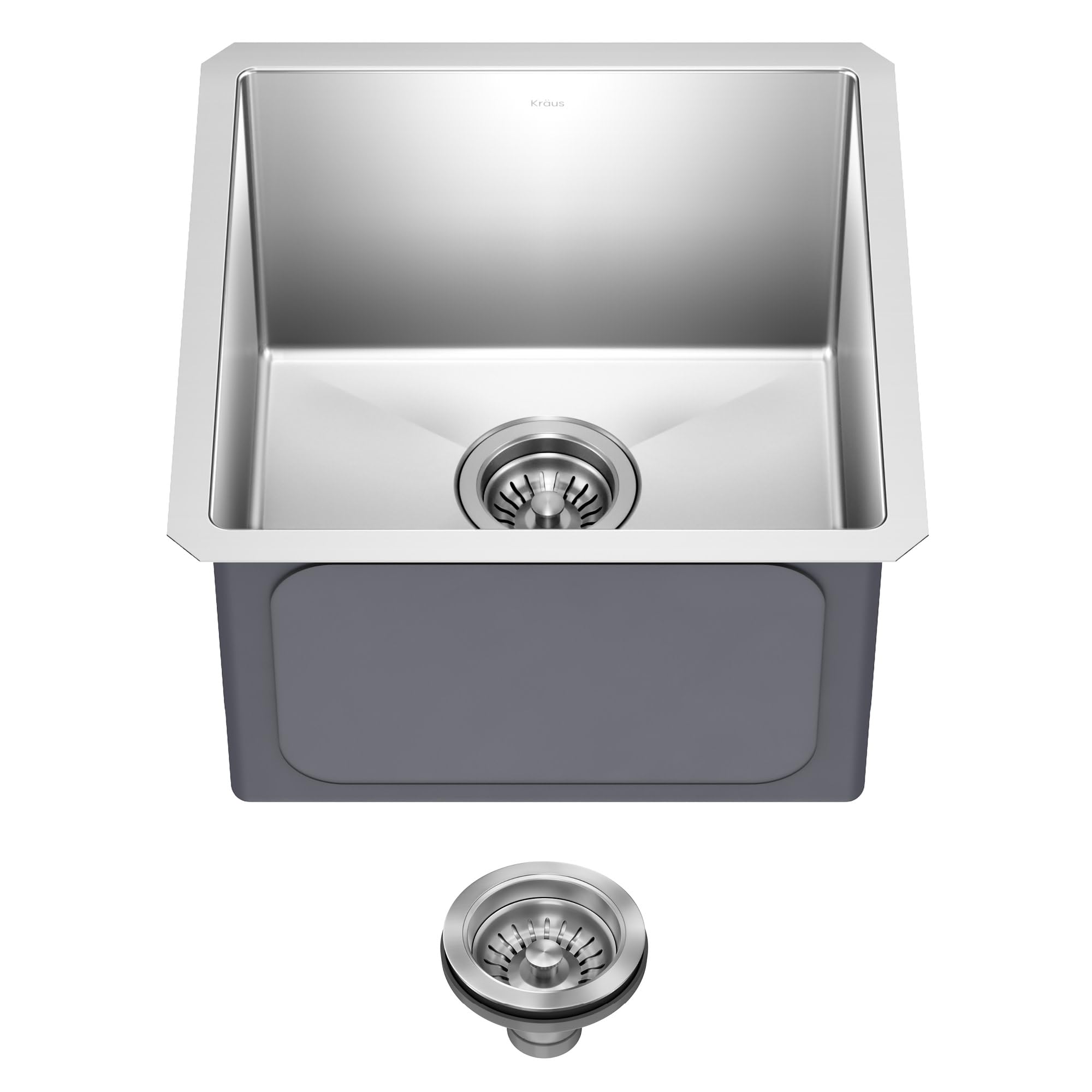 Kraus Kitchen Sink - Kraus Standart Pro 17-Inch Undermount Single Bowl, 16 Gauge Stainless Steel Kitchen Sinks, KHU101-17