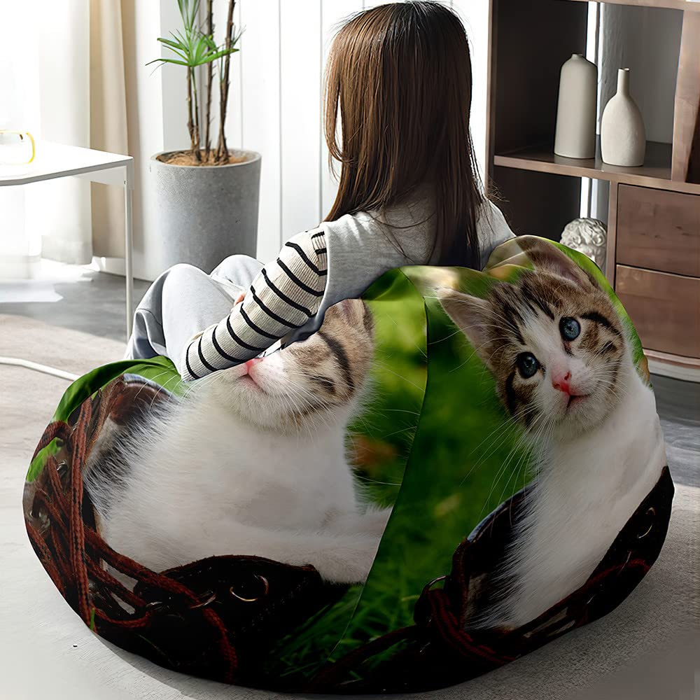 Zitzak Stoel, Grote Zitzak Banken Stoelen met Vulmiddel Verwijderbare Wasbare Katoenen Zitzak Stoelhoes Huisdieren Honden/Katten Lazy Beds - Geschenken