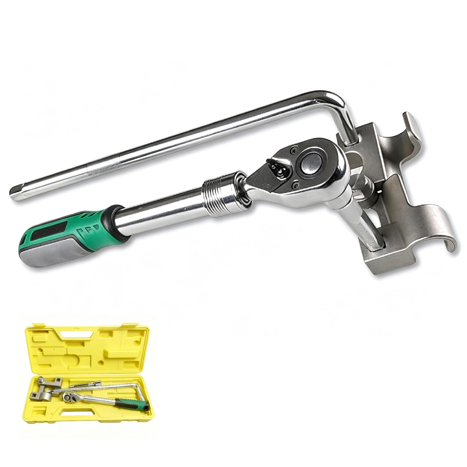 Eoweiot Cable Bender Manual with Extended Ratchet Wrench,High Strength Stainless Steel for Industrial Electrical Maintenance