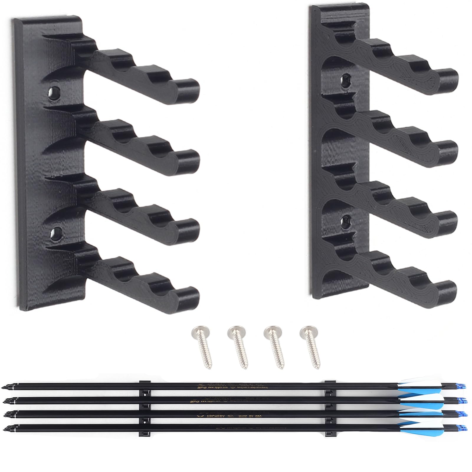 FENJANER Archery Wall-Mounted Brackets Arrow Holder- 12 Arrows Display Hanger Brackets Rack for Wall in Home