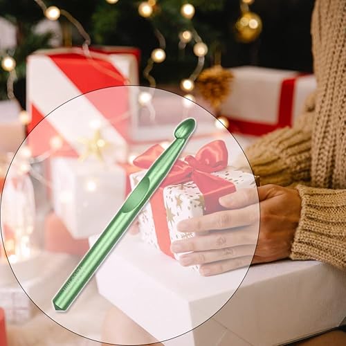 Miniatura 7 de Gancho de ganchillo de gran tamaño de 0.472 in, aguja de ganchillo larga QLRFFLJOY de metal, herramientas de tejido de hilo para tejer mantas,