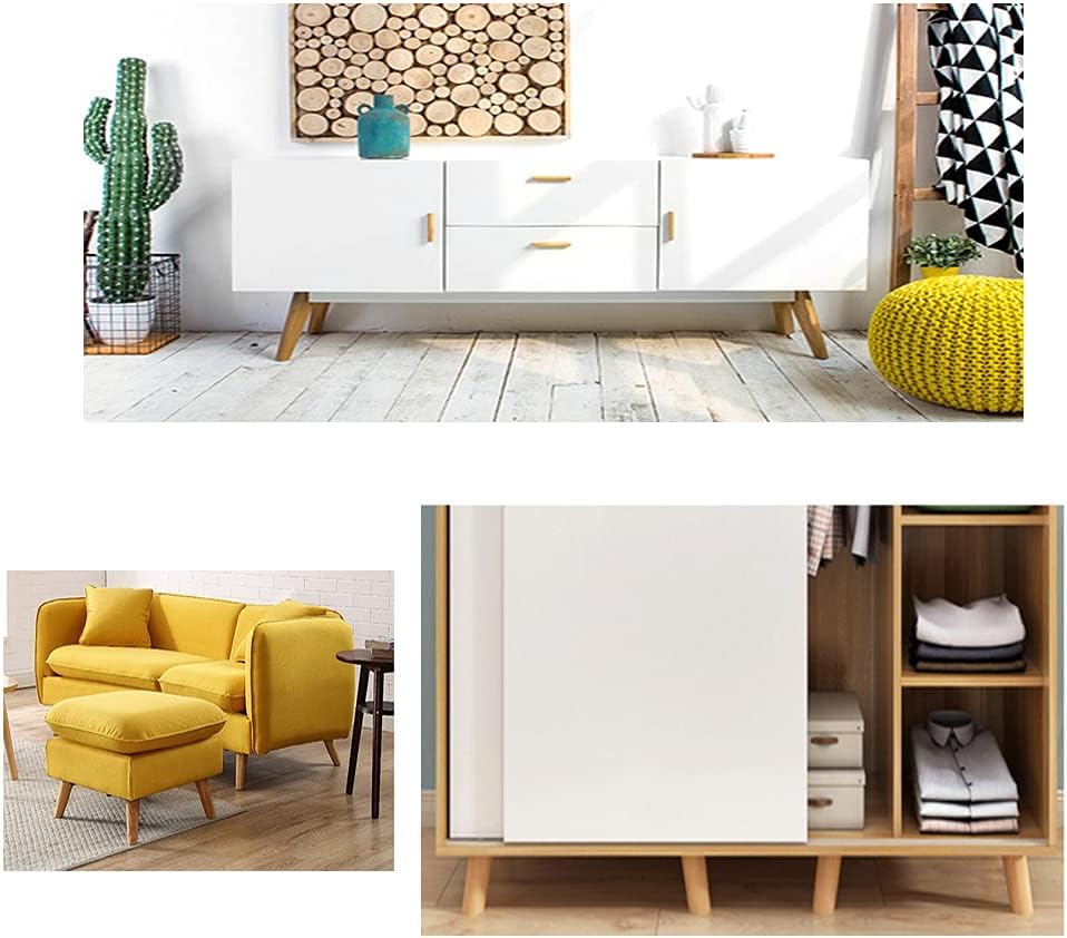 4 Gambe Per Mobili In Legno Di Rovere 12cm - Piedini Regolabili Per Tavoli, Letti E Divani - Foto 6