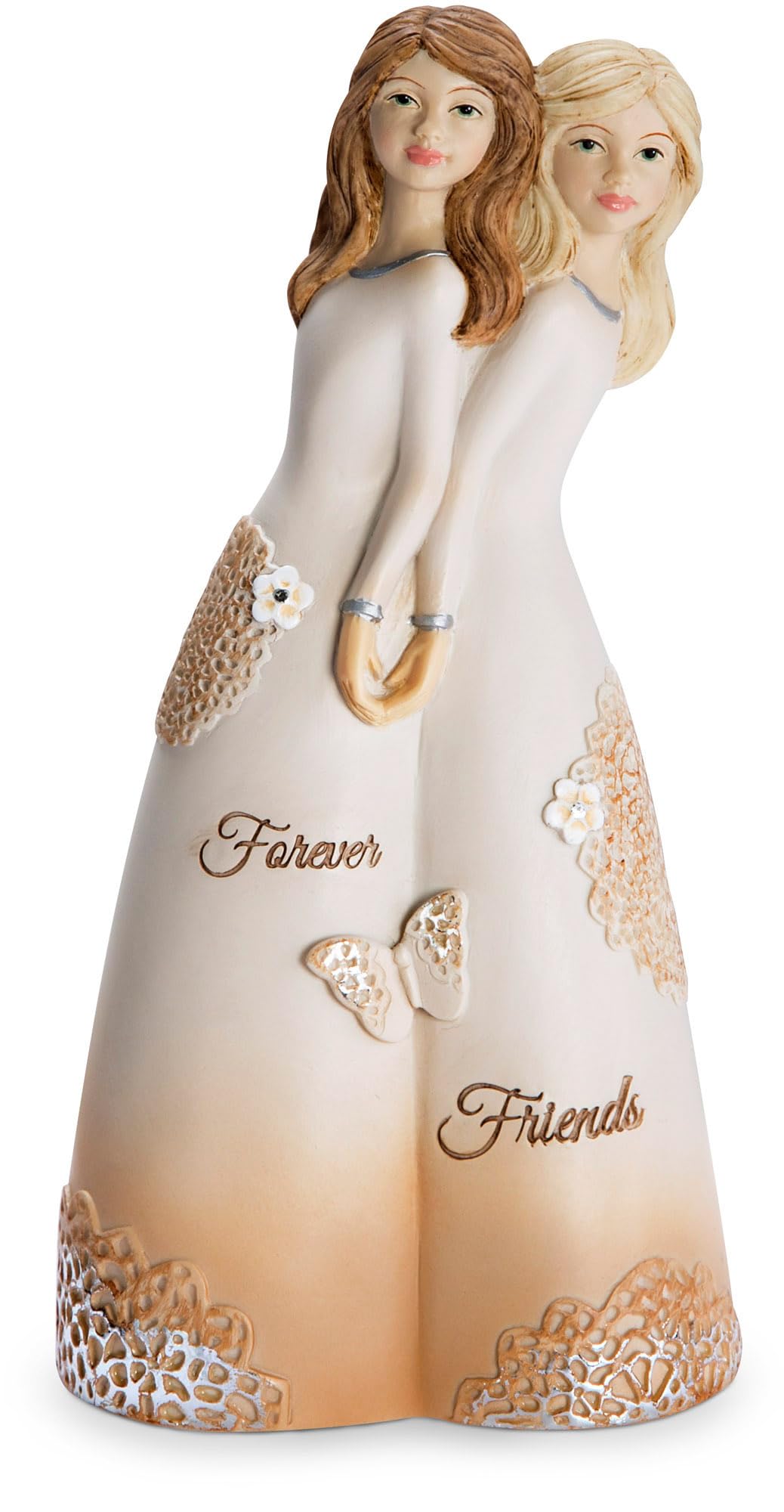 Pavilion Gift Company Pavilion Gift Company 19110 Forever Friends Figurine, 5-1/2", White, Rose