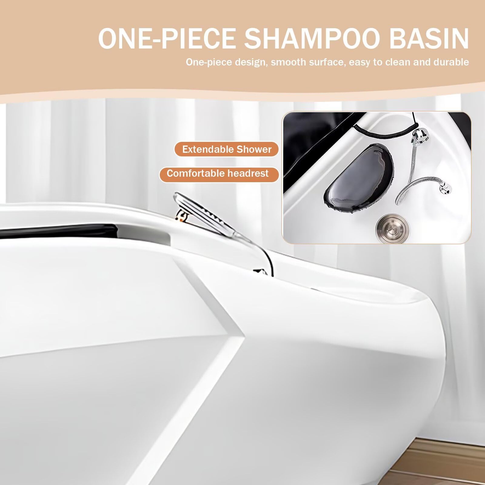 Kopf-Spa-Shampooliege, Professionelle Salon-Massageliege Im Futuristischen Weißdesign, Spa-Ausstattung mit Intelligenter Ganzkörpermassage, Begasung Und Elektrischer Beinheberfunktion