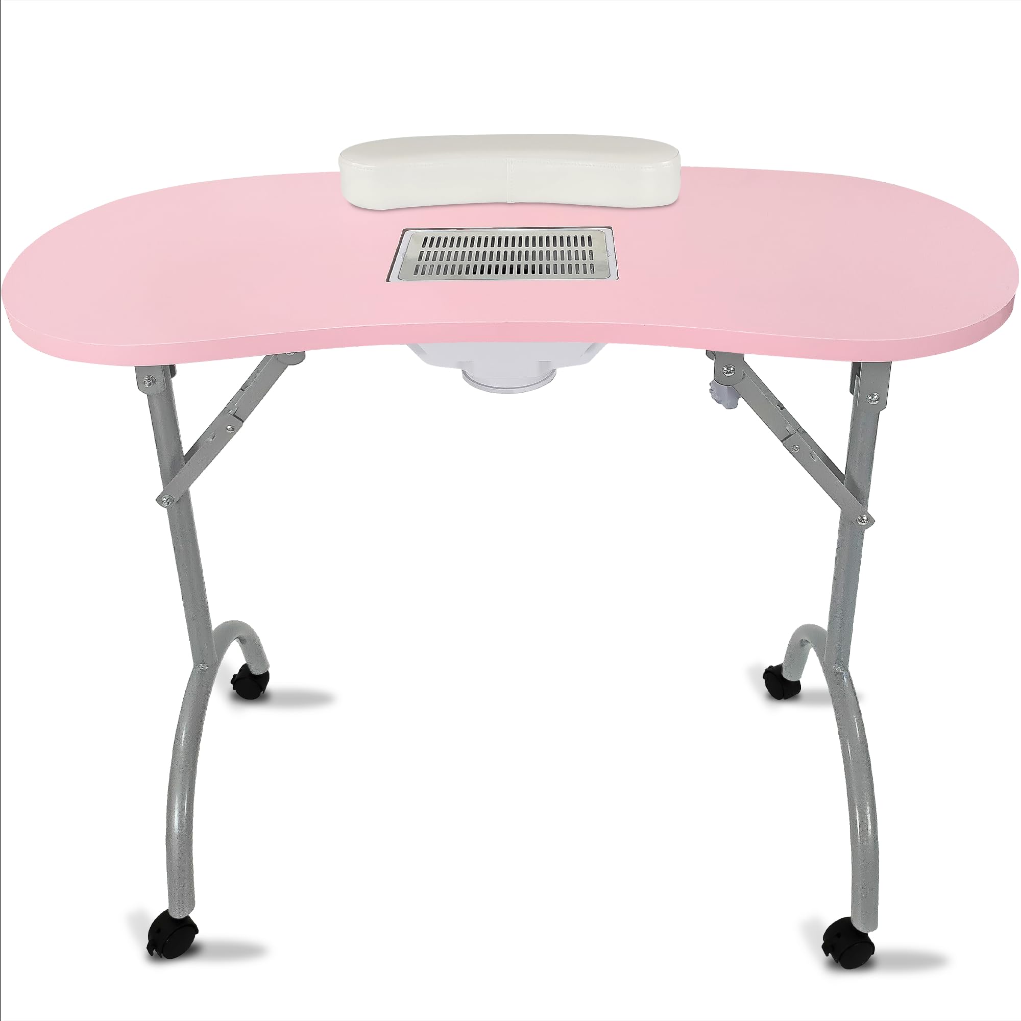 Beltom Maniküretisch mit Absaugung Nageltisch 12 kg 98 x 44 x 77 cm Pink