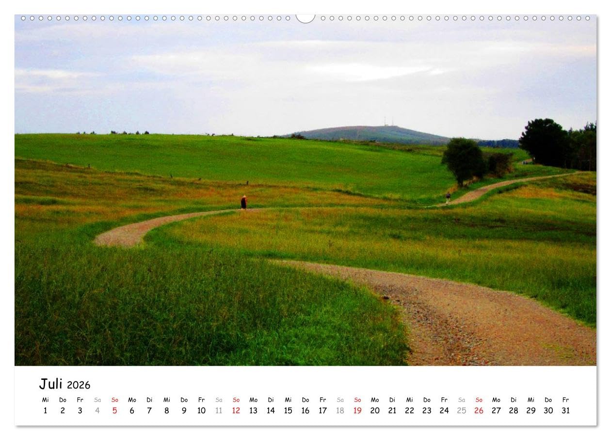 Jakobsweg - Camino Finisterre (hochwertiger Premium Wandkalender 2026 DIN A2 quer), Kunstdruck in Hochglanz: Pilgerweg von Santiago de Compostela nach Finisterre (CALVENDO Natur)