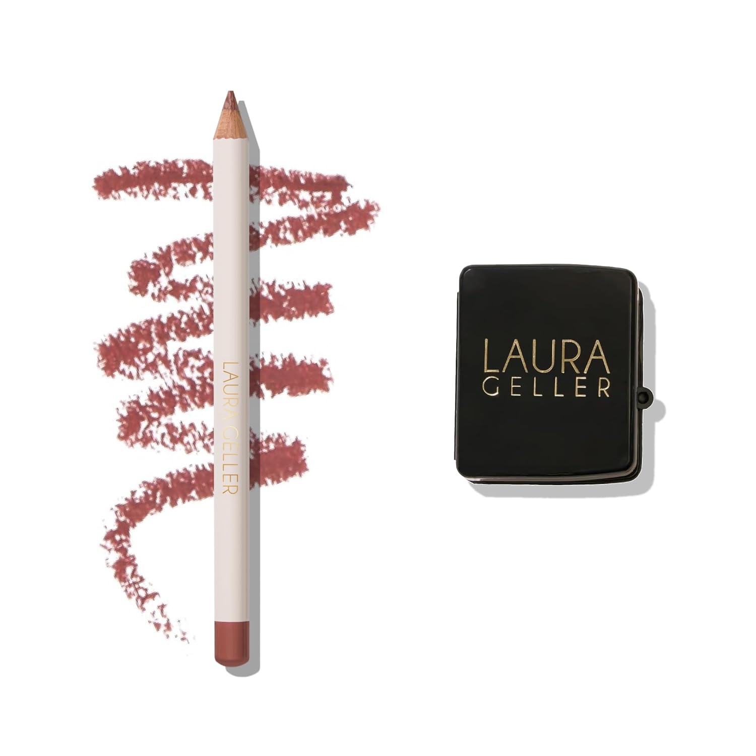LAURA GELLER Marble Lips Multidimensional Lip Liner, Tranquil Terracotta + Cosmetic Pencil Sharpener – Sculpt Your Lips with a Perfect Point – For Fuller Lips LAURA GELLER Marble Lips Multidimensional Lip Liner, Tranquil Terracotta + Cosmetic Pencil Sharpener – Sculpt Your Lips with a Perfect Point – For Fuller Lips