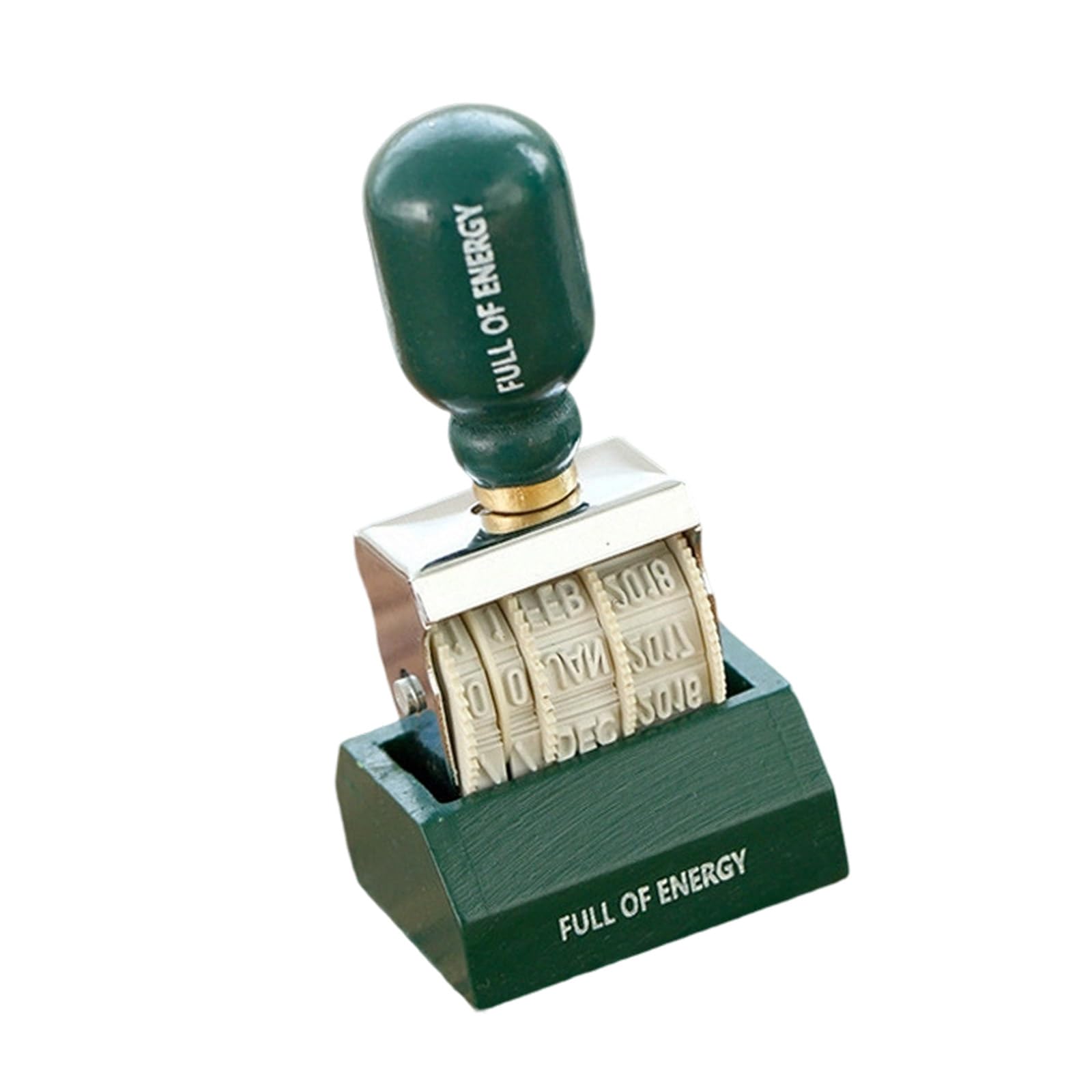 YROHGKPN Rubber Stamper Line Dater with Wood Handle for Journals Scrapbooking Cards Making and Packaging Wood and Metal Date