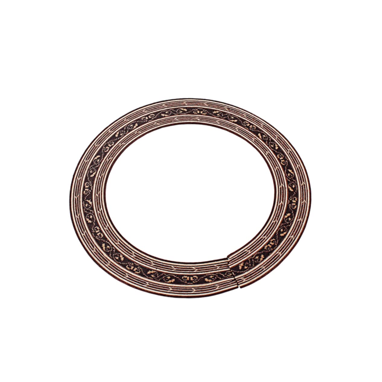 GOOHOCHY Guitar Rosette Inlay Decal Curved Strips for Sound Hole Easy Application Laminated Design Durable and Guitar Decoration for Classical Guitars