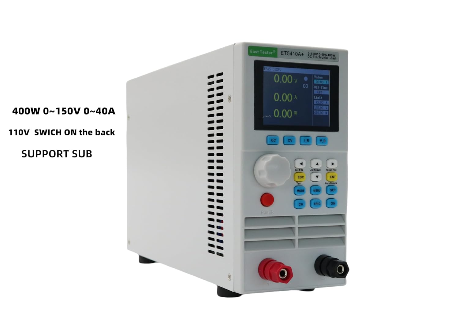 ET5410A+ Programmable DC Electronic Load Battery Tester - 400W 40A 150V Battery & Power Supply Tester with CC/CV/CR/CP Mode, LCD Display, USB Support SCPI