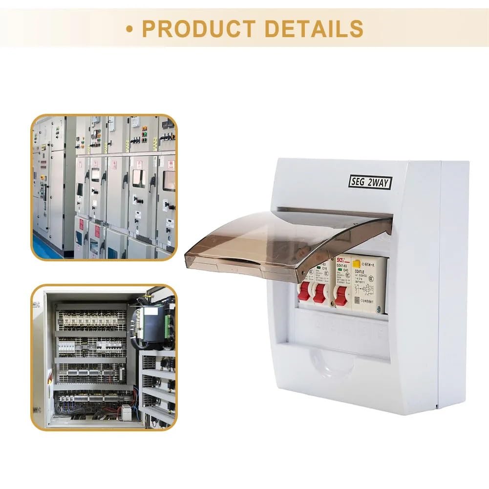 Caja Distribucion Electrica,Cuadro Electrico Caja de distribución energía 6Amp 16Amp 20Amp 32AmpMCB for unidades consumo RCD + 6A 16A MCB 40Amp 30mA 1 unidad