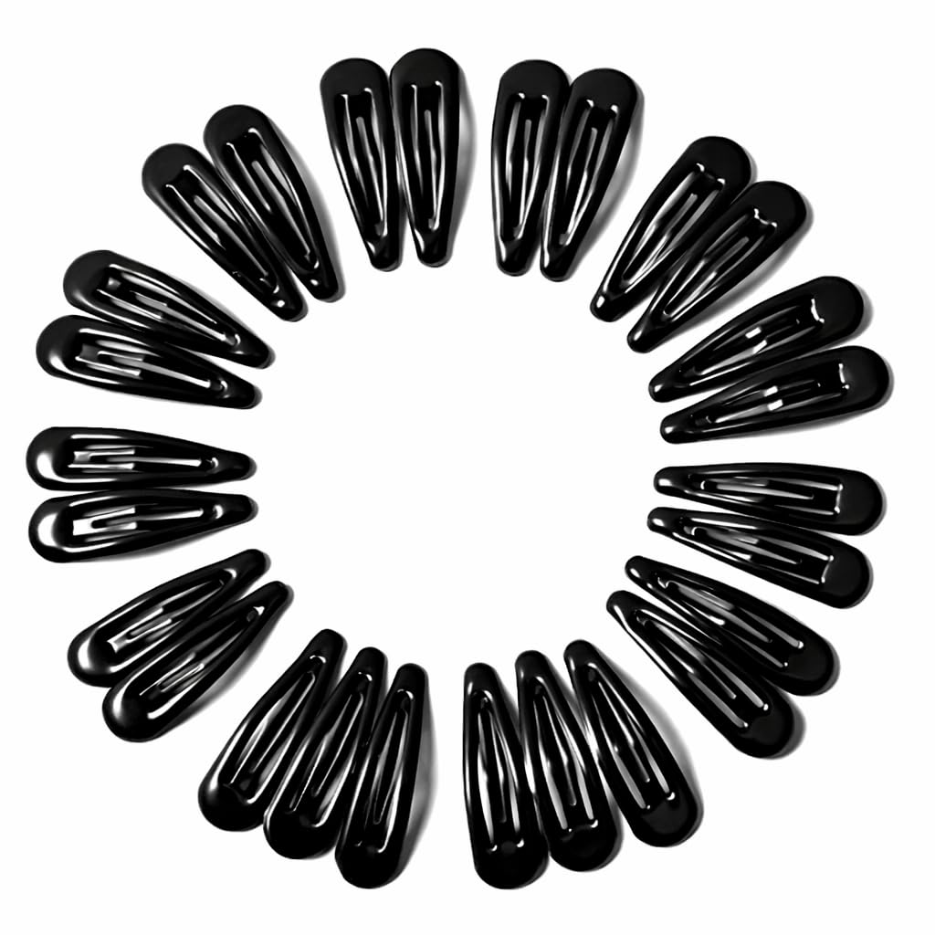 Small Kids Tic Tac Hair Clips – Pack of Cute Multi Color Hair Accessories for Girls & Toddlers | Non-Slip, Lightweight & Durable Metal Hairpins | Stylish Baby Hair Clips (Glossy Black Pack of 20)-image-45