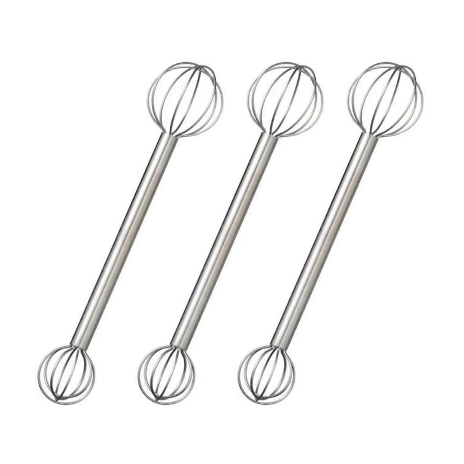 Btgghytr Multifunctional Miso Powder and Liquid Stirrer Scoops Set Stainless Steel Double Ended Measuring Whisk Kitchen Gadgets Stainless Steel Measuring Soup Whisk