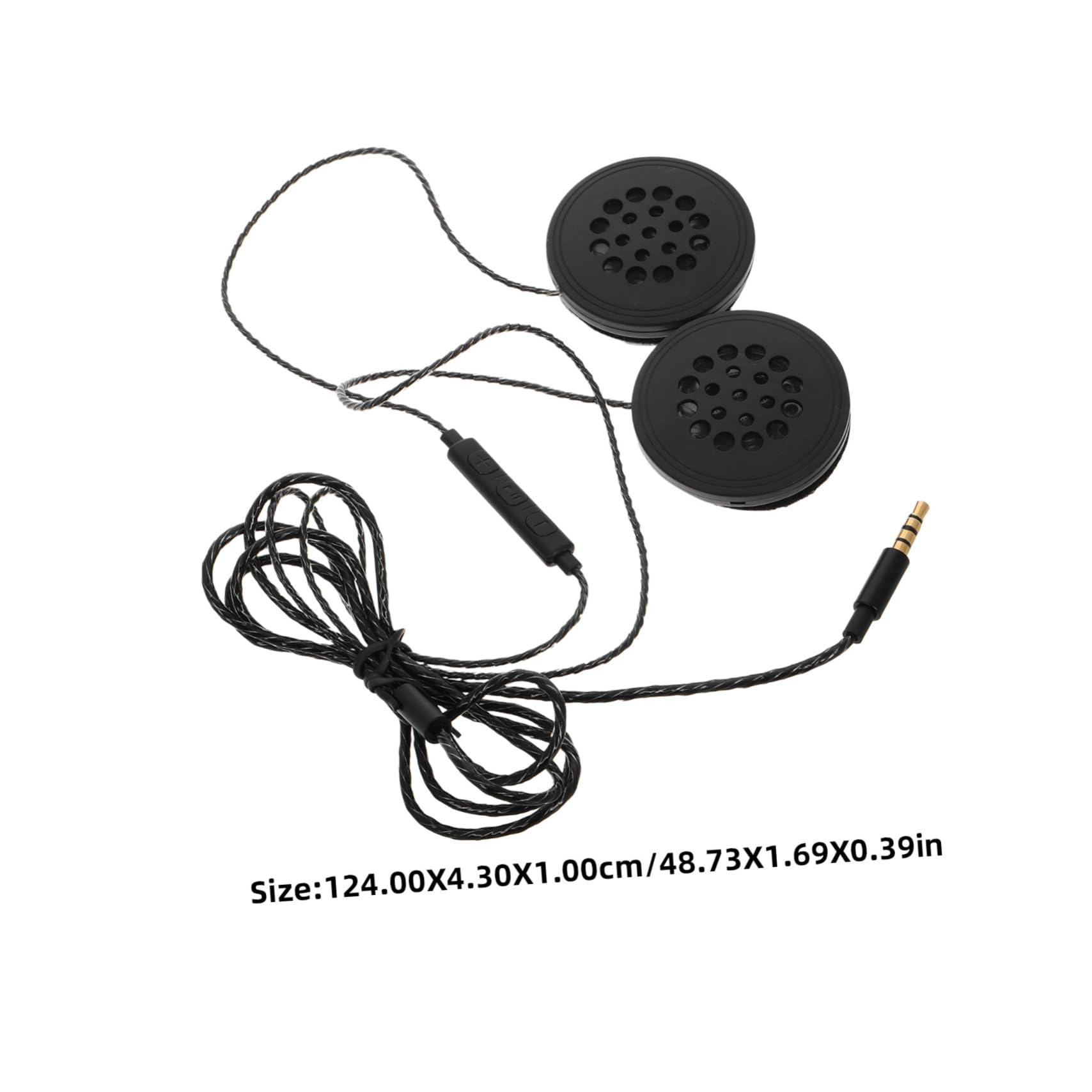 KONTONTY Motorcycle Accessory 3.5mm Headphones Sound System Easy Volume Microphone