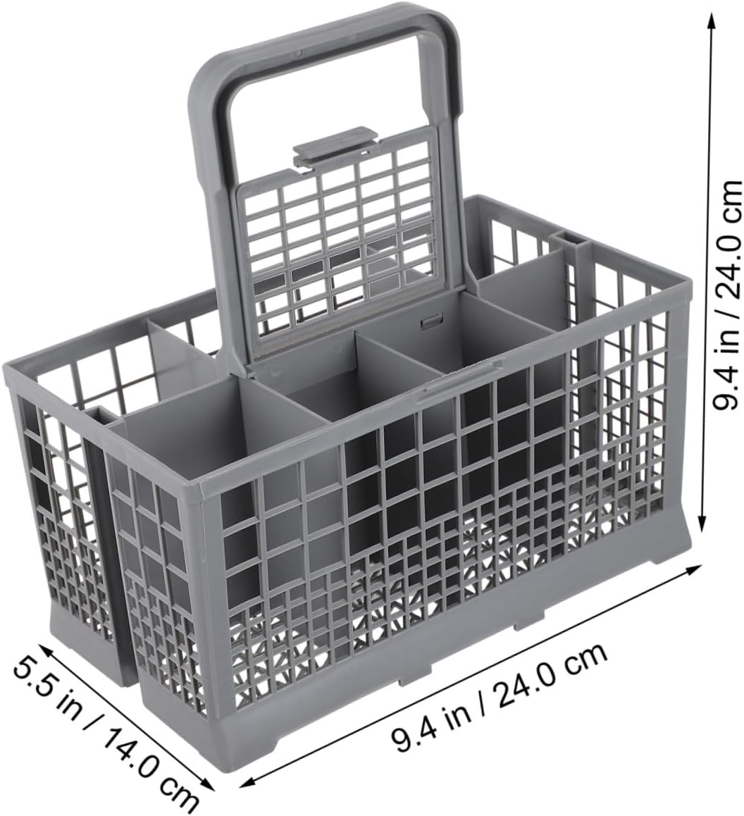 Universal Dishwasher Storage Basket for Cutlery and Plates Non-Slip Design Plastic Dish Rack for Kitchen Organization and Drying 1-Pack