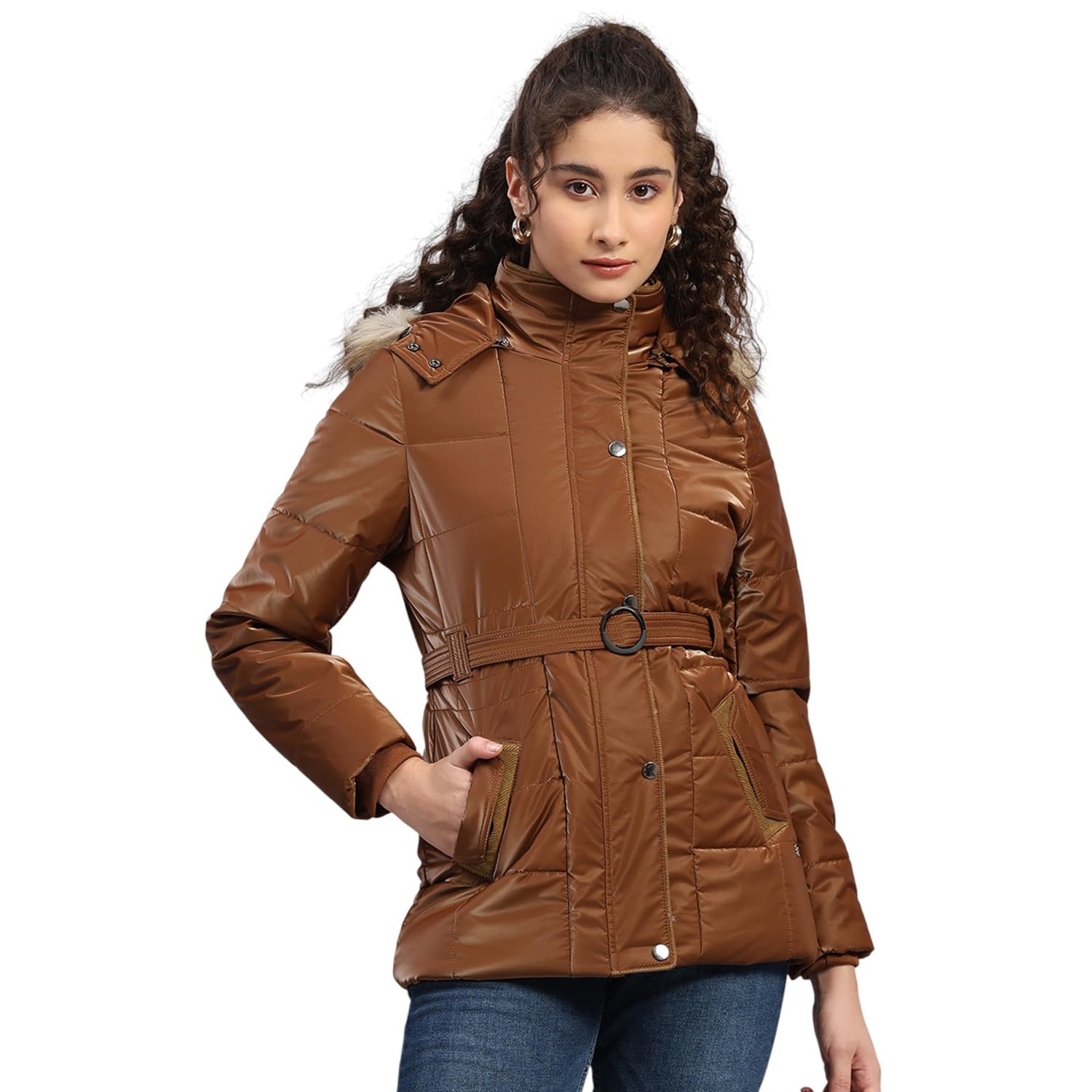 Womens Regular Fit Self Designed Zipper Closure Full Sleeve Winter Jacket | Women Winter Jacket | Stylish Zipper Jacket | Casual Winter Wear For Women's(Pack of 1)-image-19