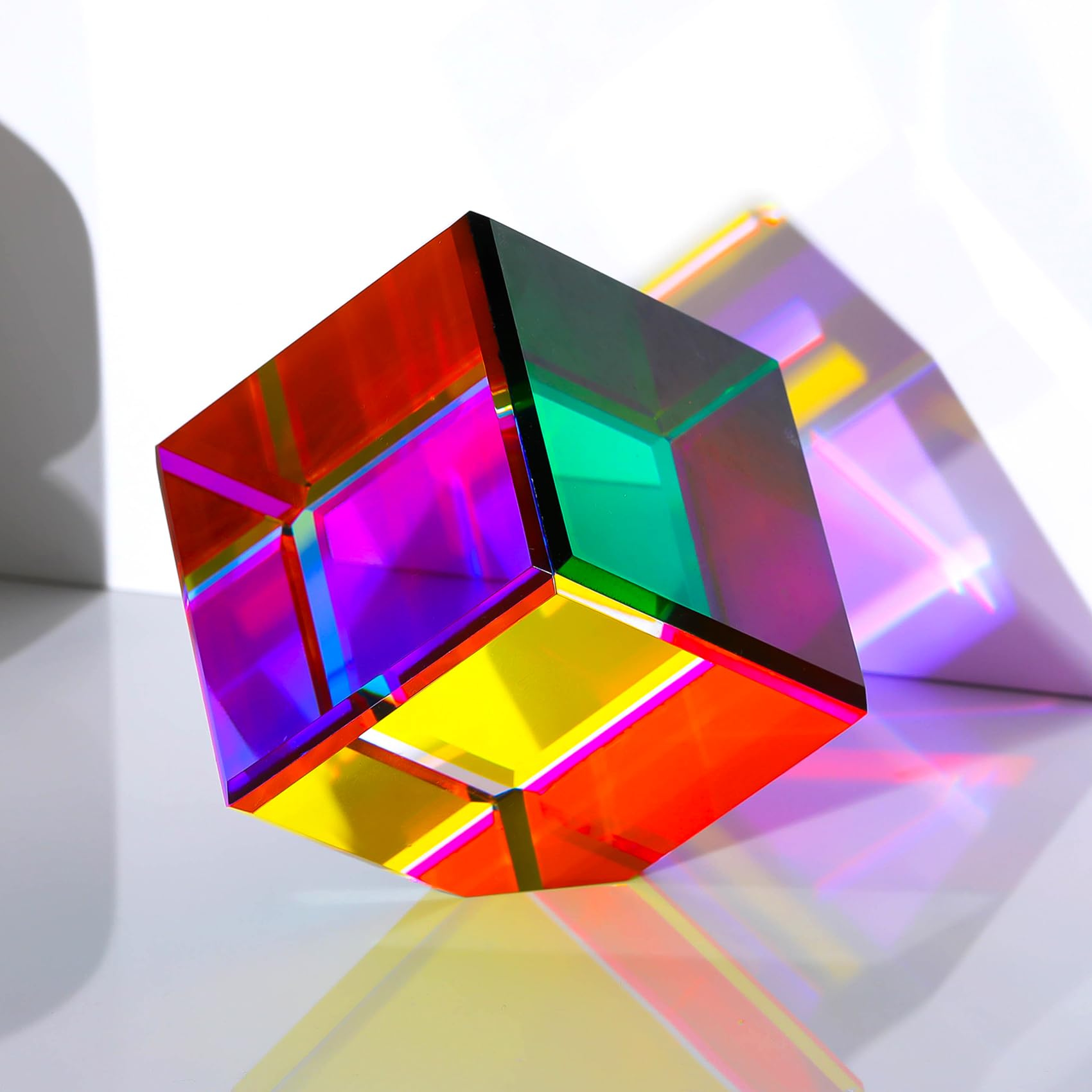 Amazon.com: Ornalrist 60mm Rainbow Crystal Cubes Figurines Gifts for ...