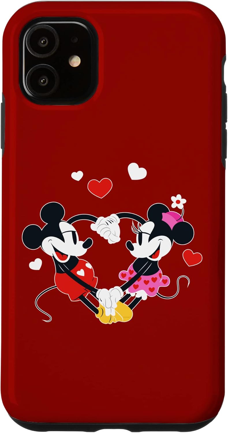 Disney Mickey and Minnie Hearts Valentine’s Day Red Case for iPhone 16