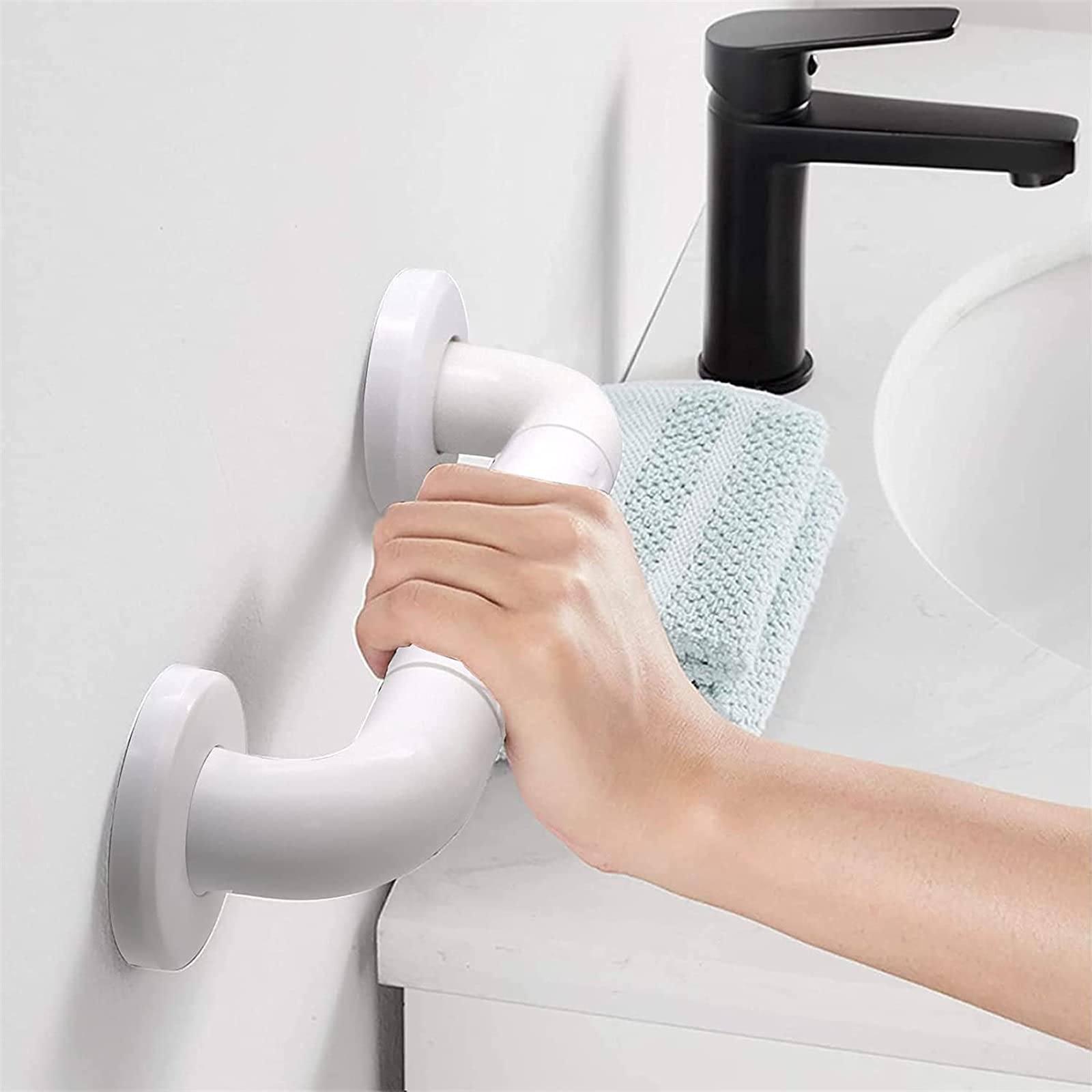 Barras de apoyo for baño, manija de seguridad for baño, pasamanos for baño, barra de apoyo antideslizante, agarre for manija de ducha, con círculos de luz, for personas mayores, embarazadas y niños