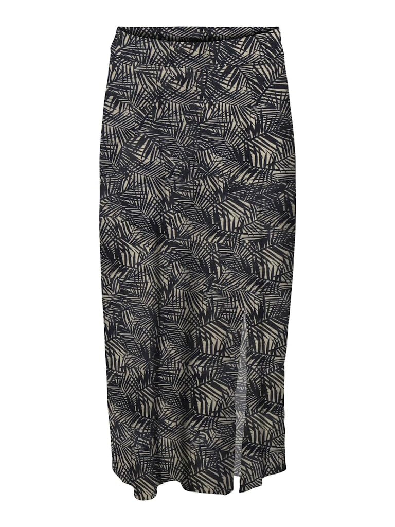 ONLY Onlpiper Life Midi Slit Skirt Noos Ptm, Black, 3XL