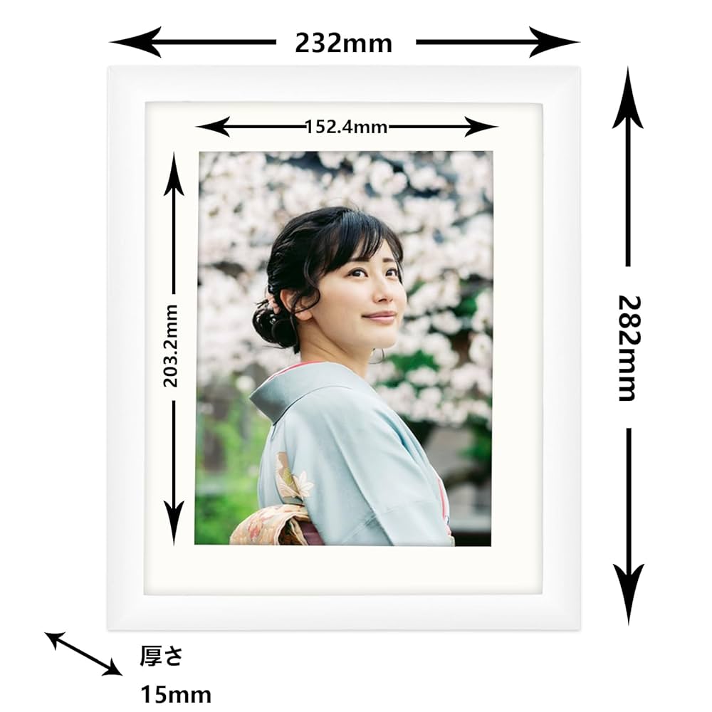 書道額　額縁　2枚用 Amazon.co.jp: フォトフレーム 六切 木製額縁 2枚セット ウッド