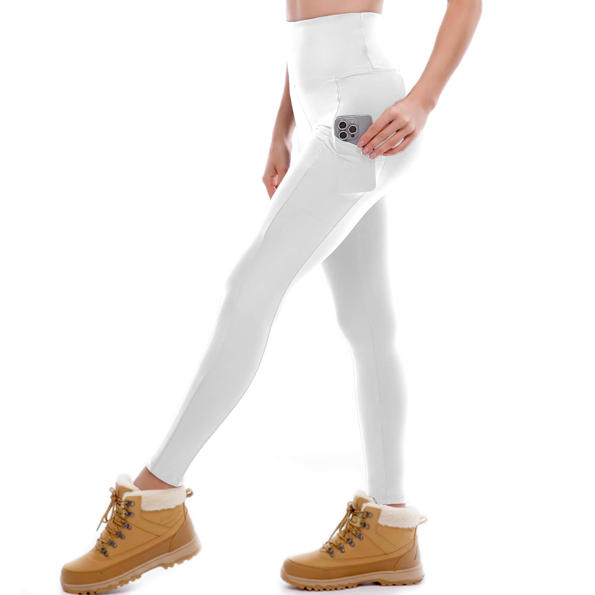 Ipletix Fleece Lined Leggings with Pockets for Women Thermal Warm Winter, 4-Way Stretch, High Waisted, Yoga Pants, for Cold Weather
