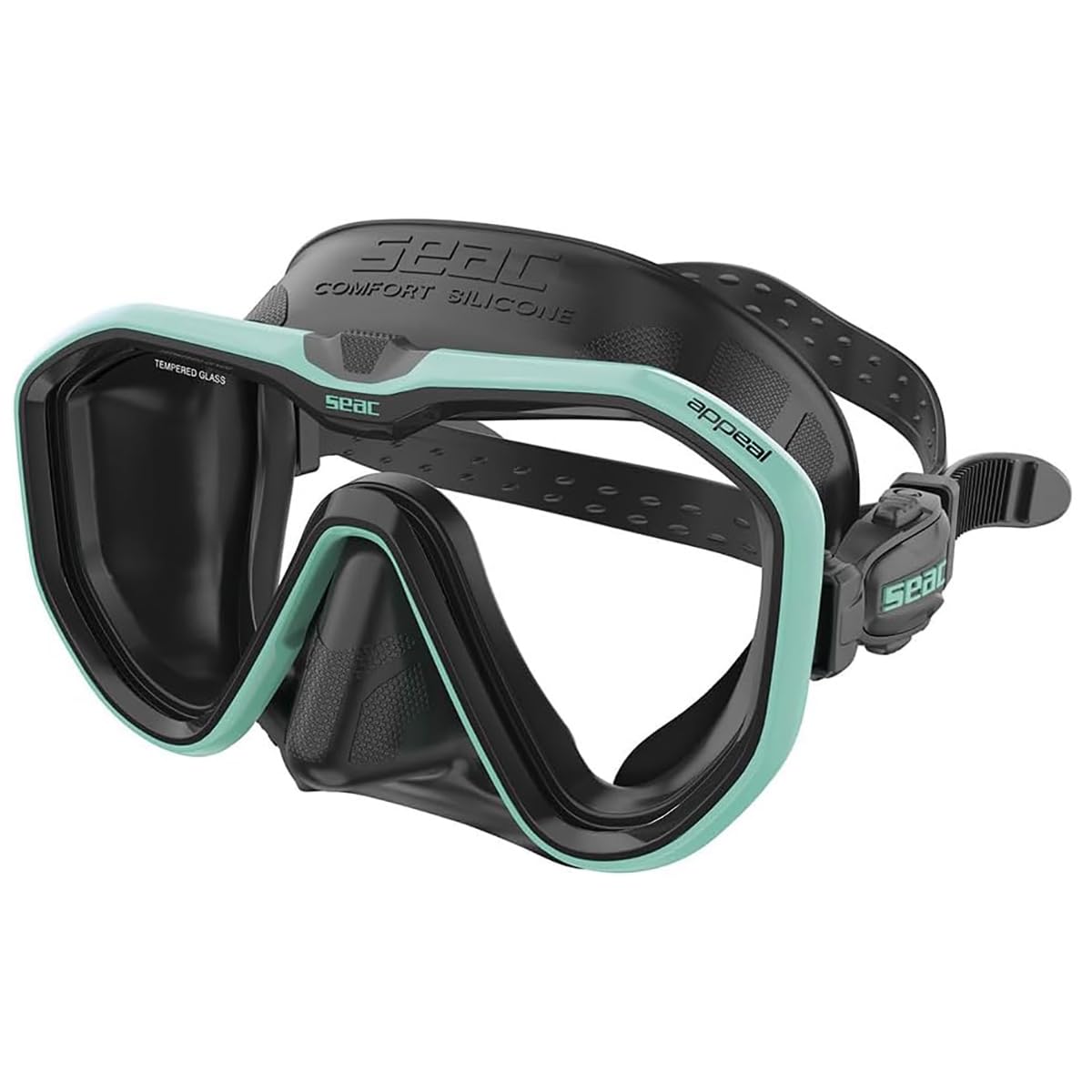 SEAC Appeal Maschera da Subacquea Monolente con Fibbia 3D sul facciale