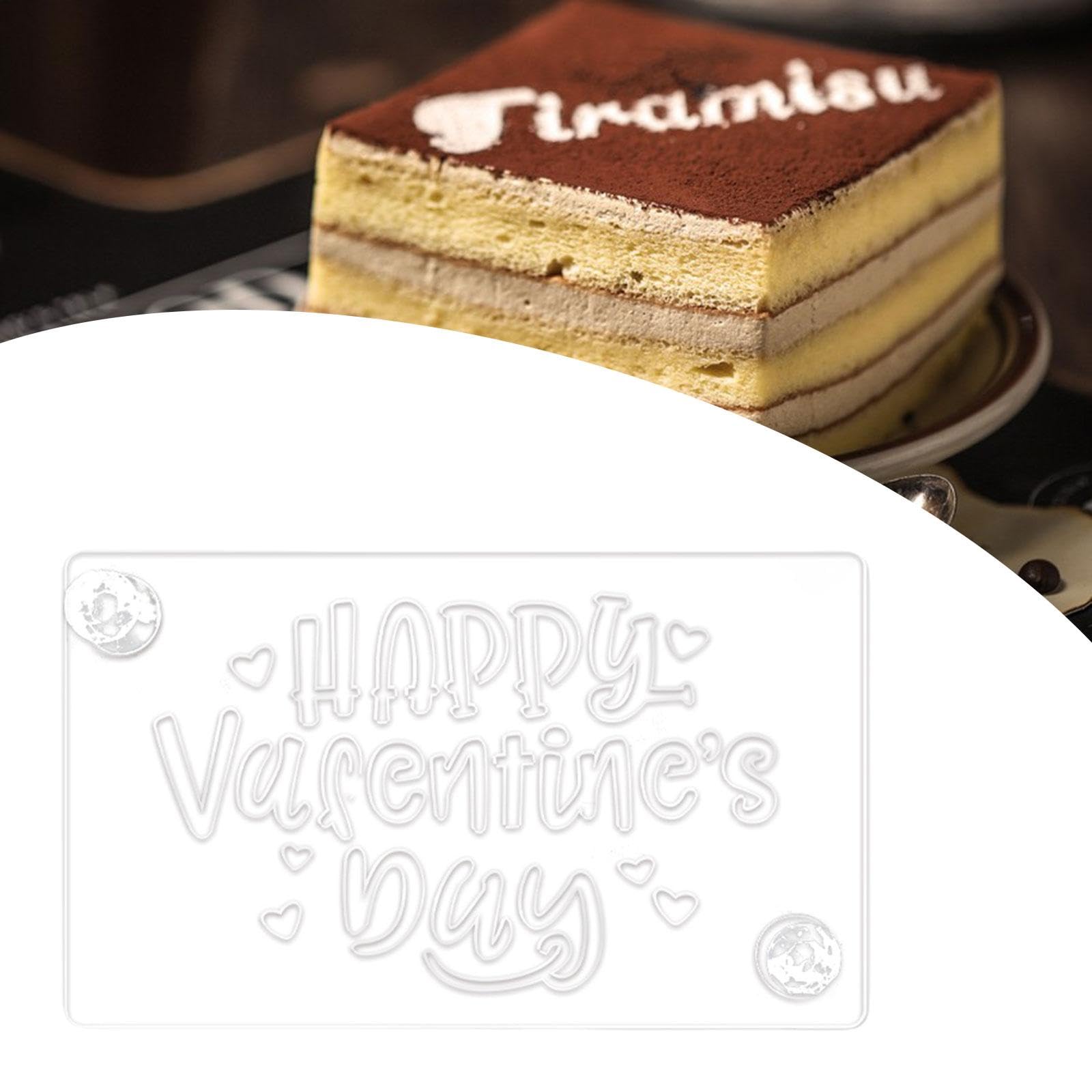 3 Stencil per Decorazione Torte, Biscotti, Decorazioni Fai Da Te, Robusto Strumento Creativo, Stencil per Tiramisù, Ideale per Matrimoni E Caffetterie, 4 pezzi