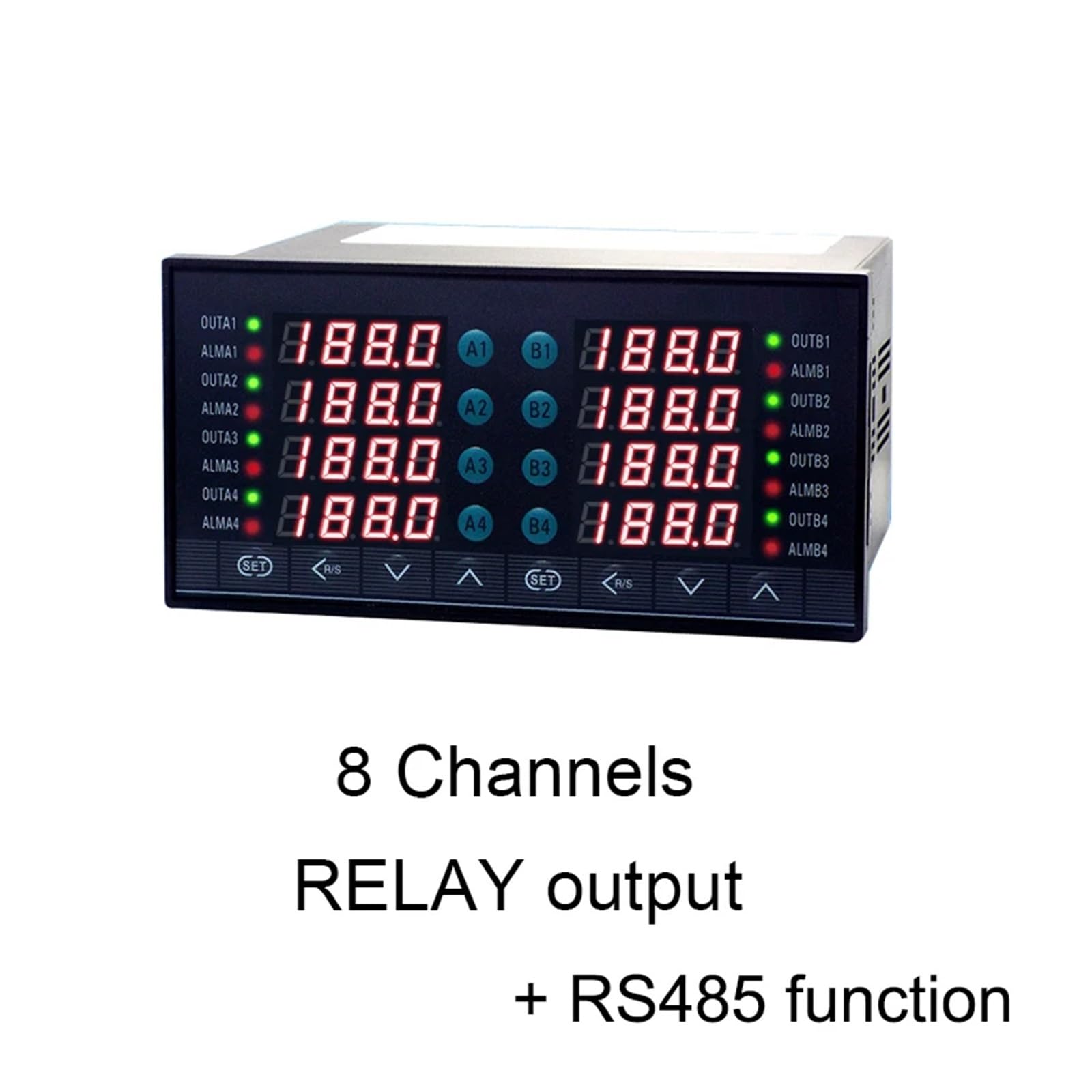 Controlador de temperatura multifunción Puntos múltiples Termostato digital 5 - 8 maneras(8 channels No.3)