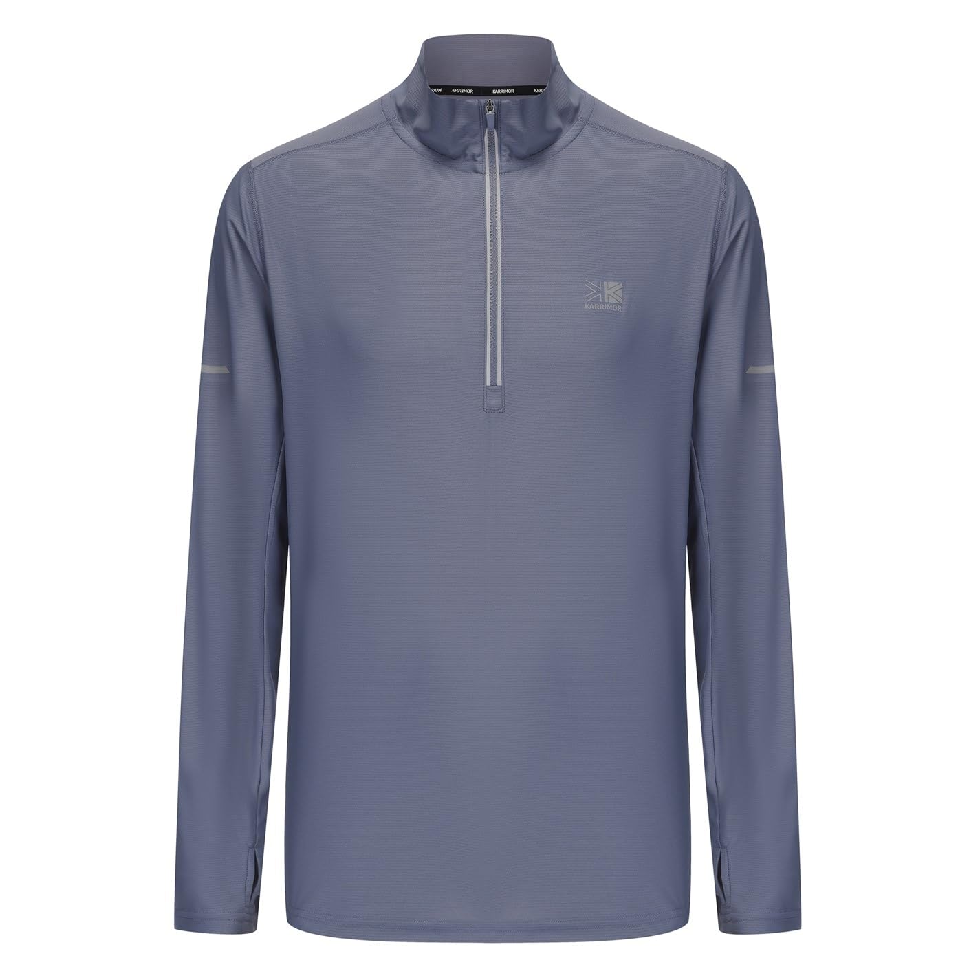 Karrimor Men's Long Sleeve Quarter Zip Top Stone Grey Extra Large