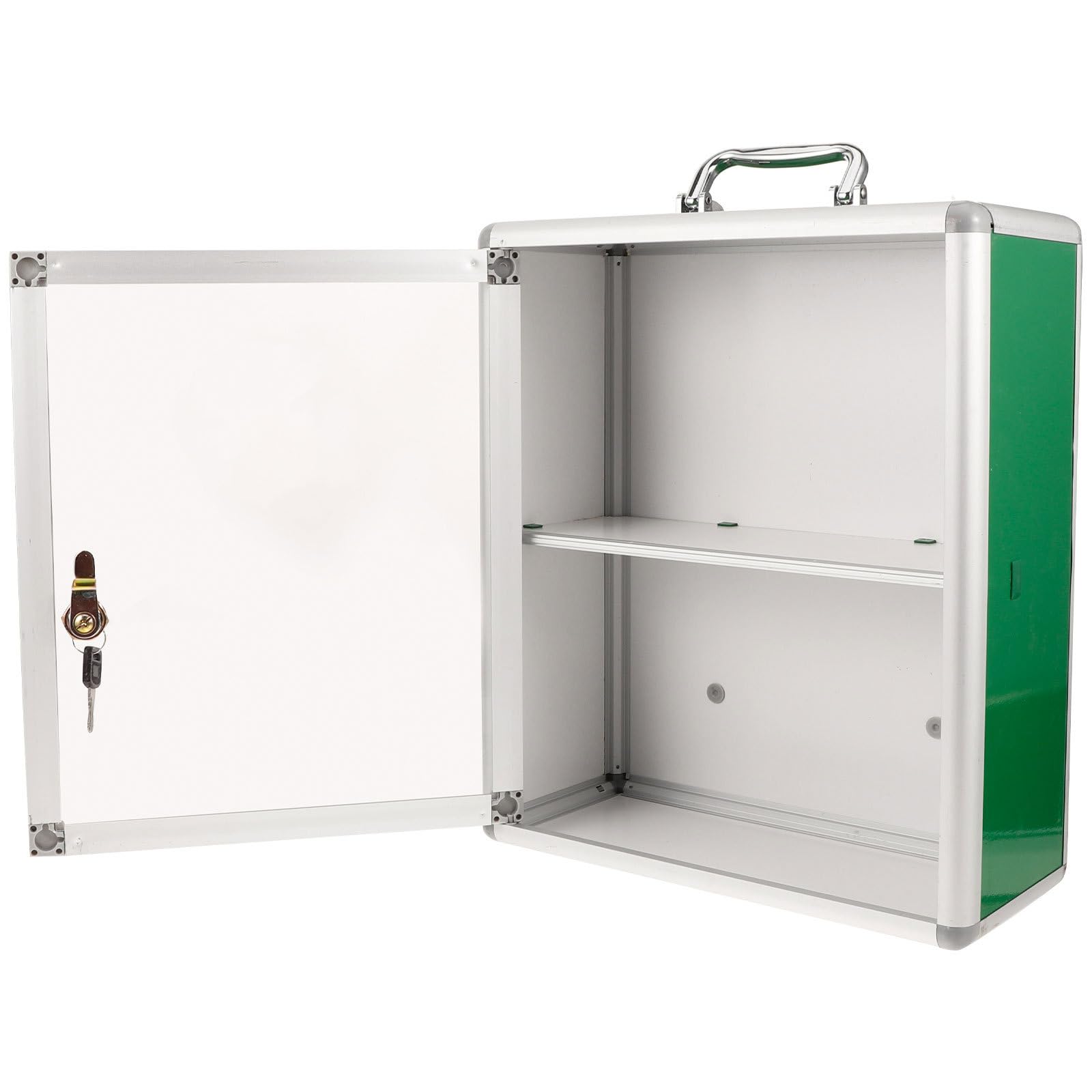 Botiquín Gran Capacidad Montado en Pared Material Acrílico y Aleación de Diseño Transparente y de Espacio de Primeros Auxilios para Oficina y Automóvil