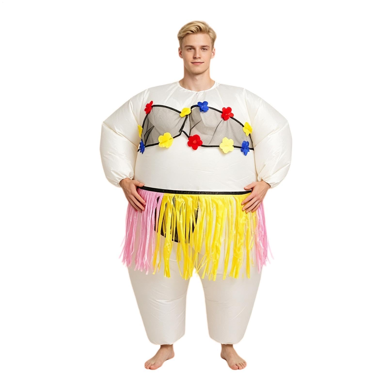 Aufblasbare Kostüme für Erwachsene Leichtes Hawaii-Outfit Verkleidungsset | Aufblasbare Halloween-Kostüme Für Feiertagsfeiern, Halloween, Weihnachten, Partys, Zusammenkünfte und Theateraufführunge