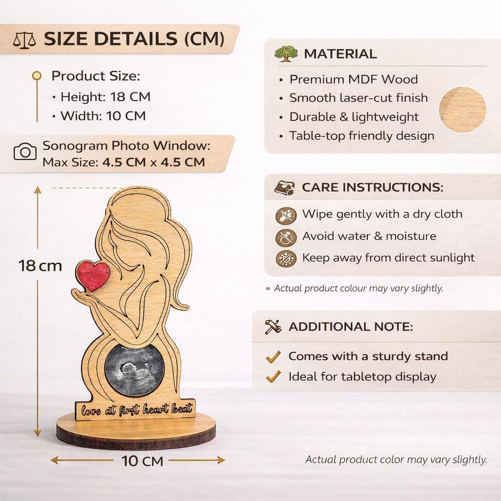 The Baby First Box Baby Ultrasound Photo Frame Sonogram Picture Frame Pregnancy Gift Baby Announcement Keepsake for Couples New Moms Dads (Ultrasound Picture Frame 01)