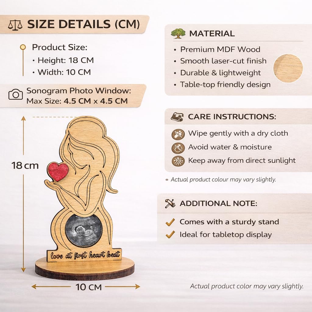 The Baby First Box Baby Love at First Sight Photo Frame | Pregnancy Gift for Pregnant Woman | Mom to Be & Dad to Be | 18Lx10W CM 3
