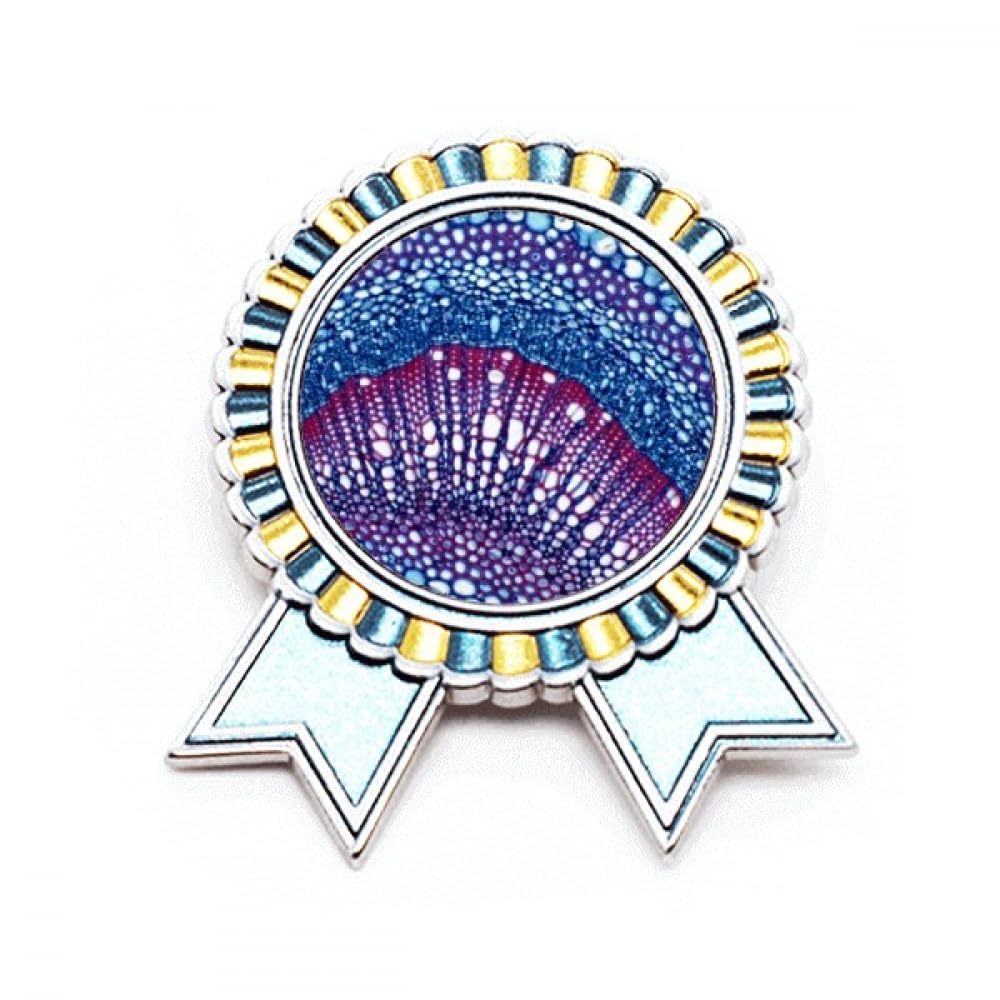 Broche cellule scientifique microcosque métal M badge biologie enseignant - 4